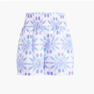 Hill House Livie Nap Shorts - Blue Shell Mosaic Cotton, size M